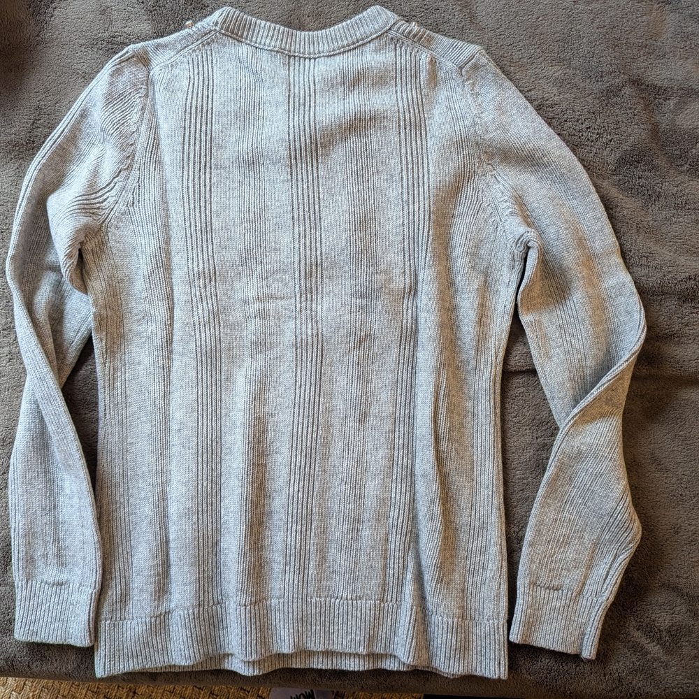 Tory Burch Light Gray Sweater with Beaded Details - Picture 6 of 6